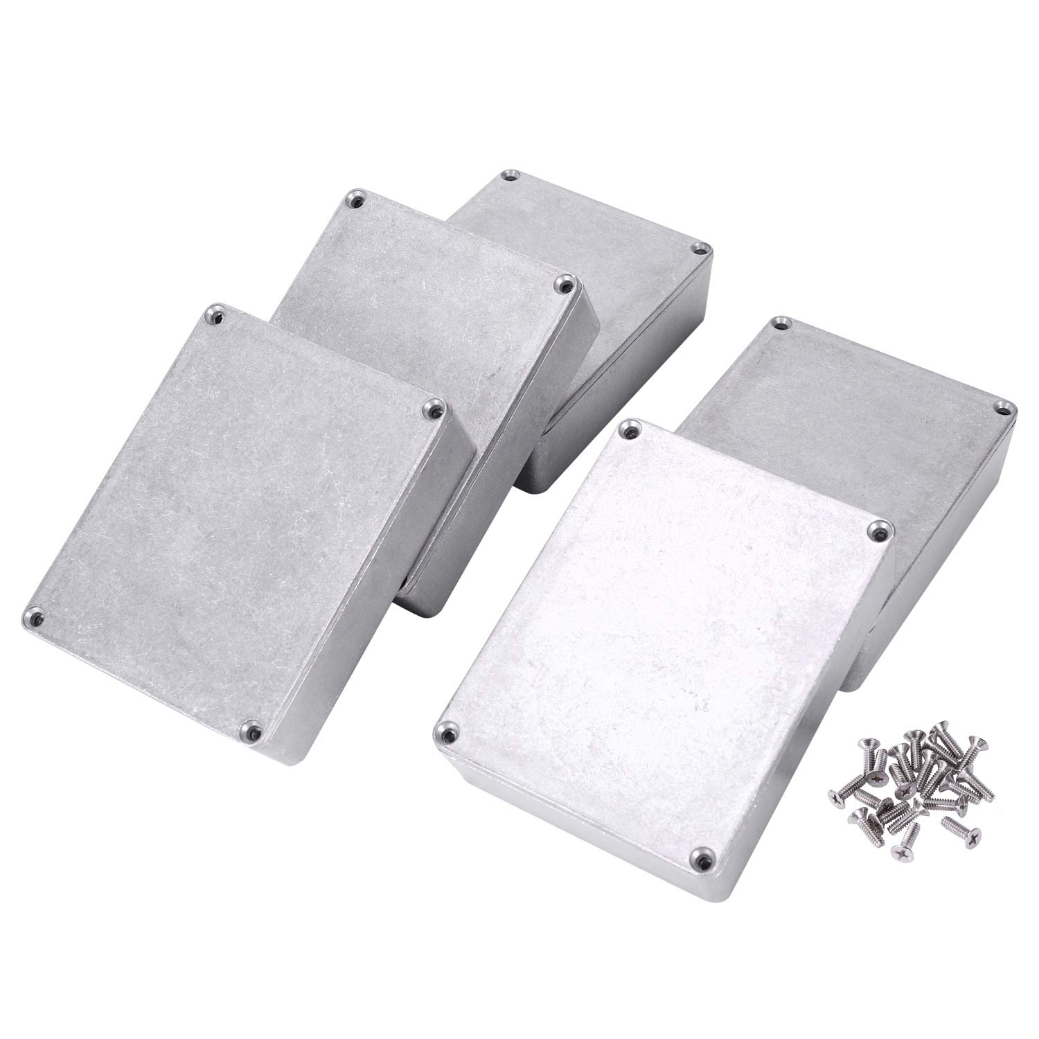 5 piezas Pedal de efectos de guitarra aluminio caja recinto para DIY Guitarra Pedal Kit 1590BB