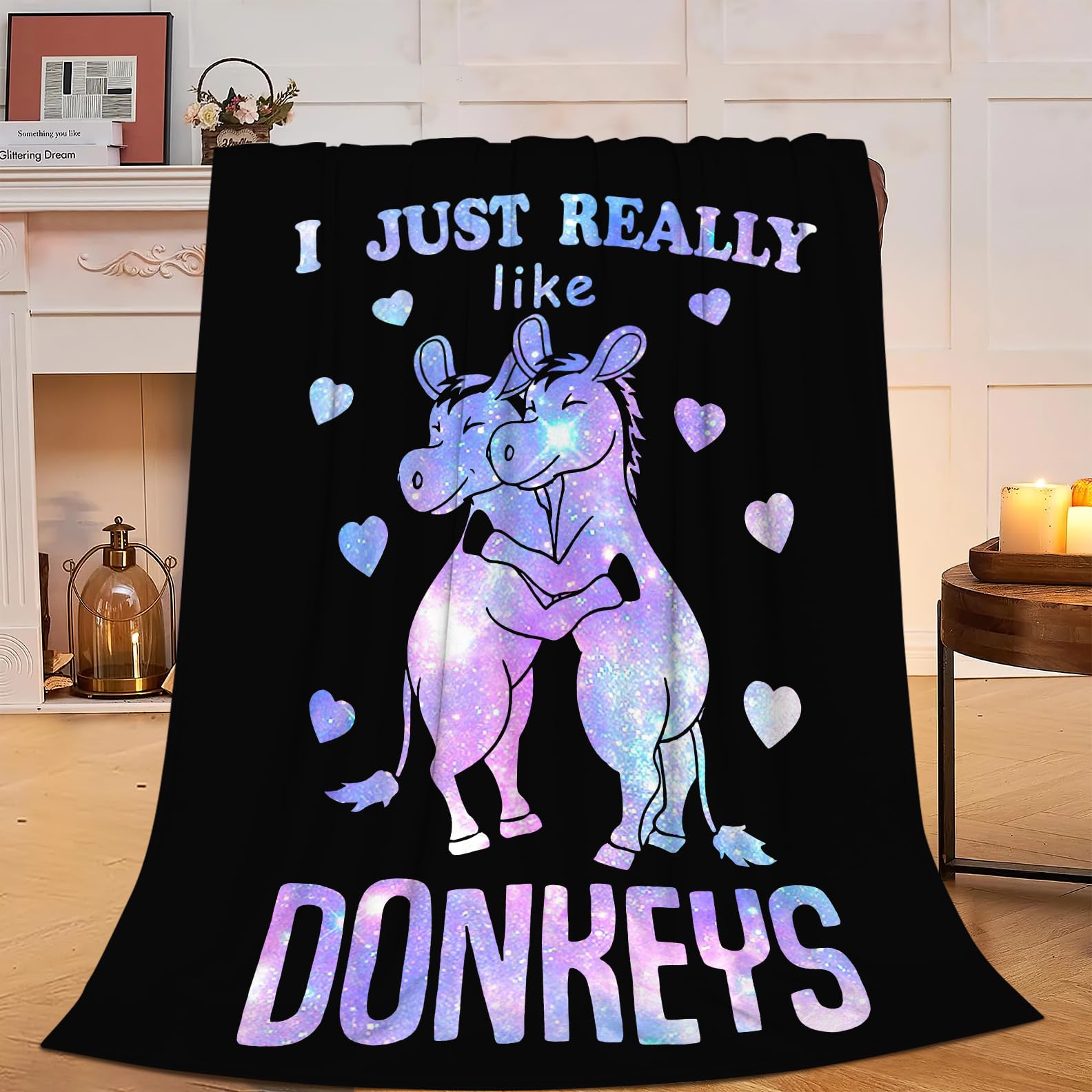 Mecowcm Men's Donkey Funny Blanket Cute Fleece Throw Blankets Fuzzy Plush Super Soft Cozy Warm S Decor Stuff Toddler Bedding Blanket Gifts For Boys Girls Kids Adult Wo 40"X50"