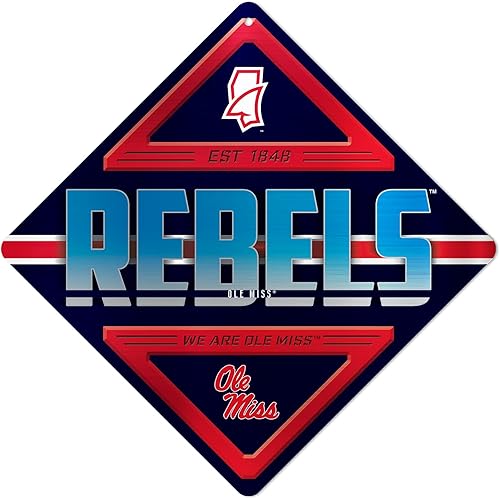 Miniatura 183 de Rico Industries NCAA - Letrero de metal estándar de 16.5 x 16.5 pulgadas, decoración del hogar, dormitorio, oficina, cueva de hombre