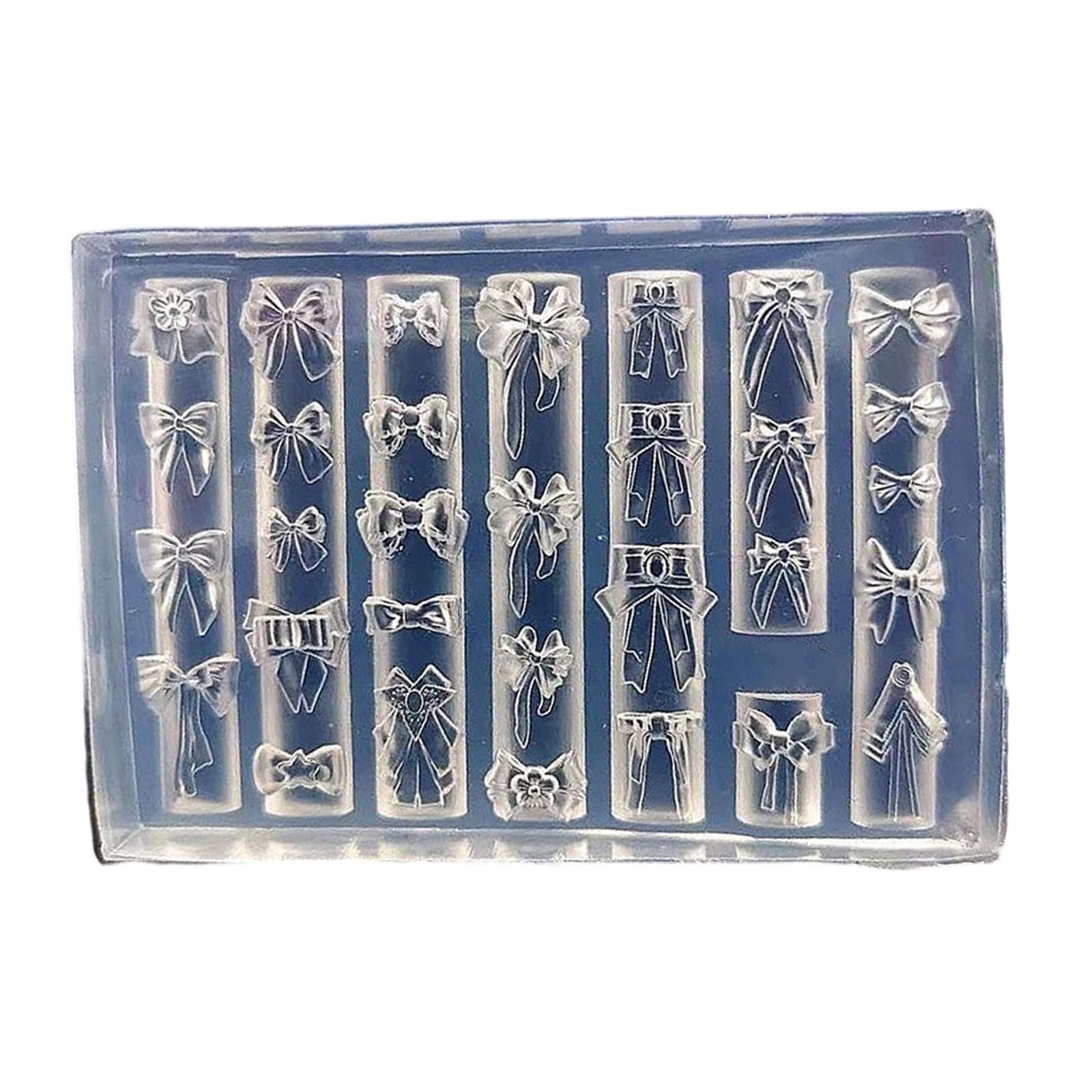 Maxtonser Silicone Nails Art Mold Accessory Delicate Shape 3D Nails Decorative Mold Silicone Texture for Various Nails Types