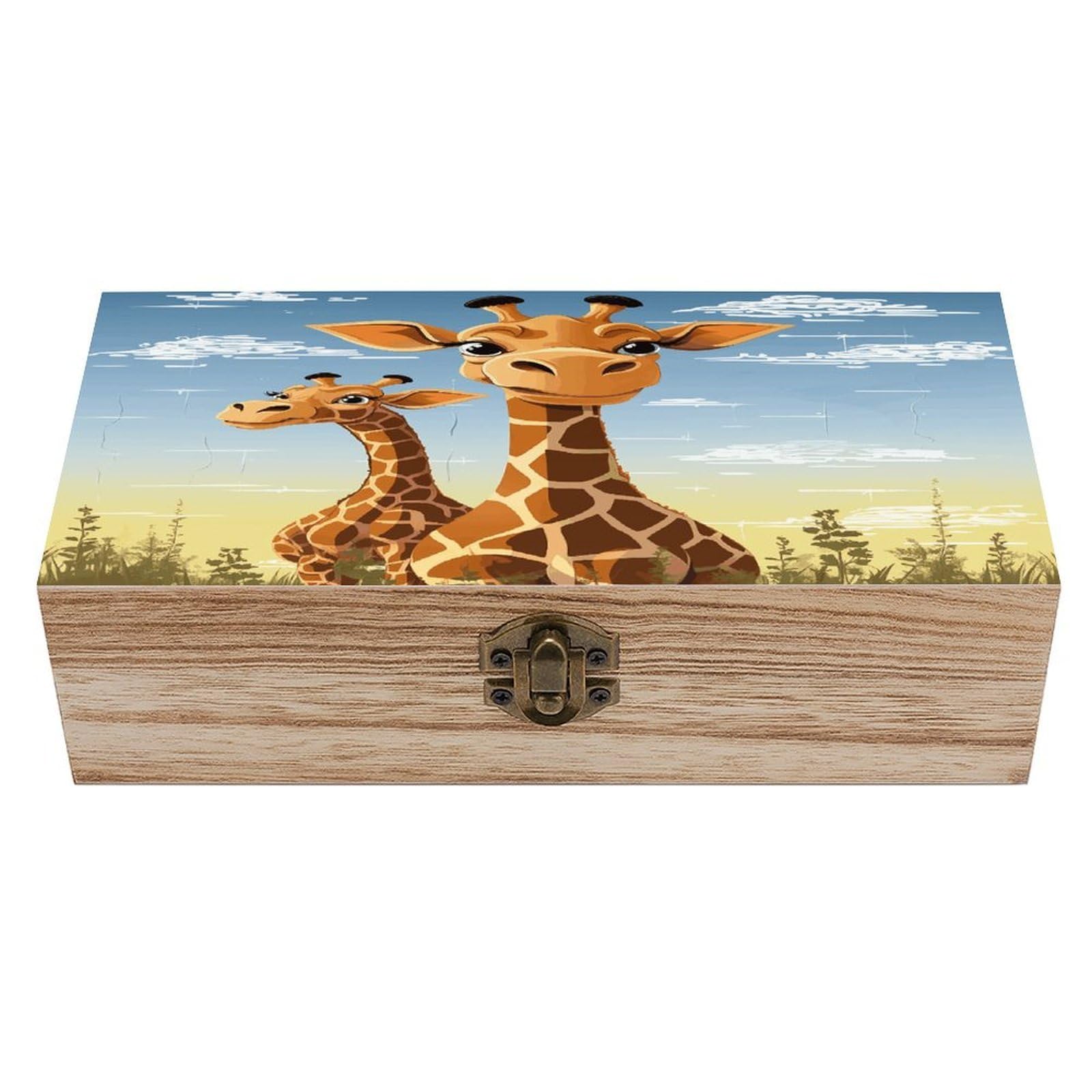 Boîte à bijoux girafe en bois vintage pour sublimer votre coiffeuse