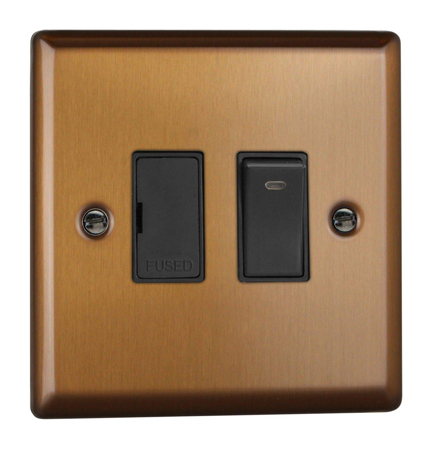Varilight 13A Switched Fused Spur + Neon Brushed Bronze