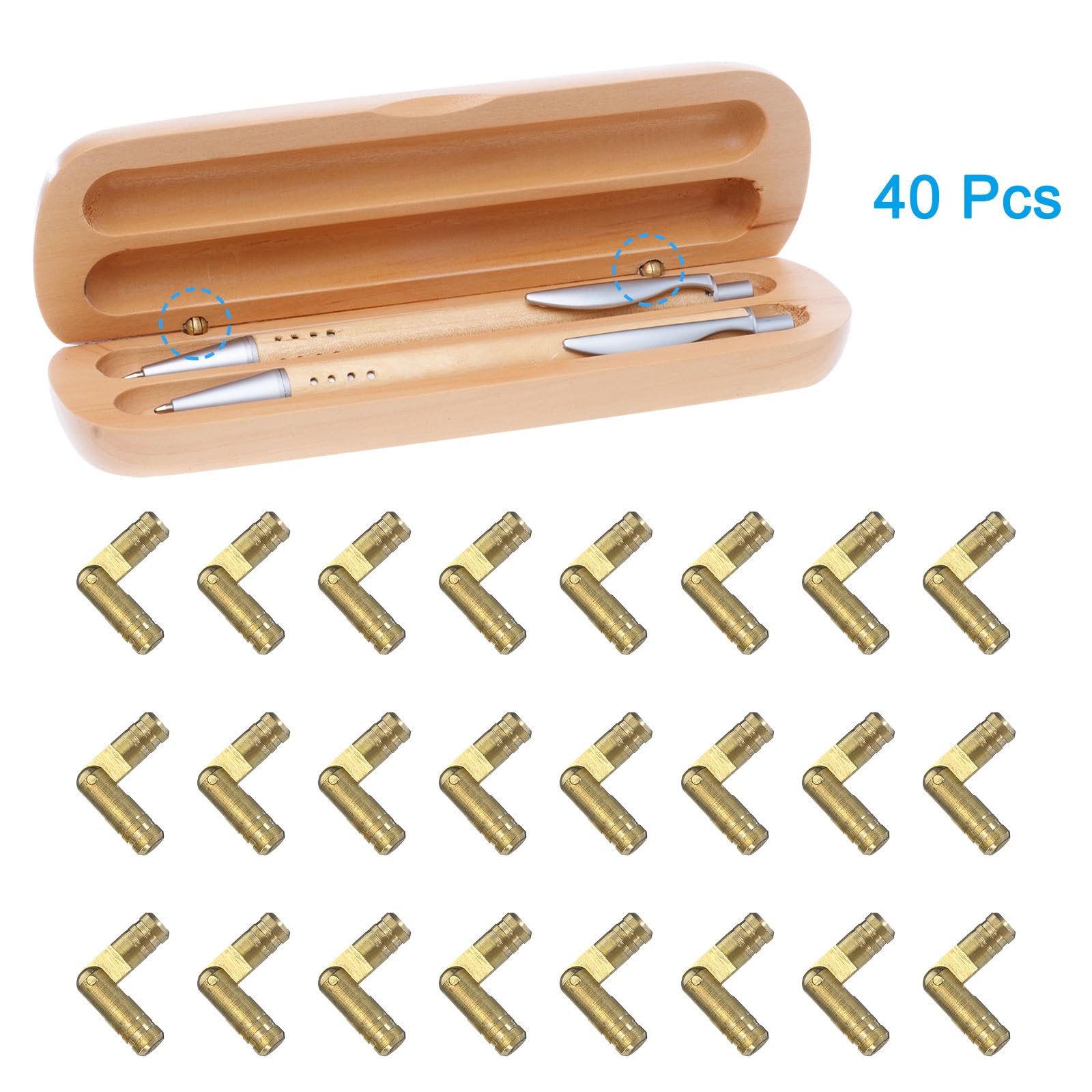 uxcell Invisible Brass Barrel Hinges - Image 3