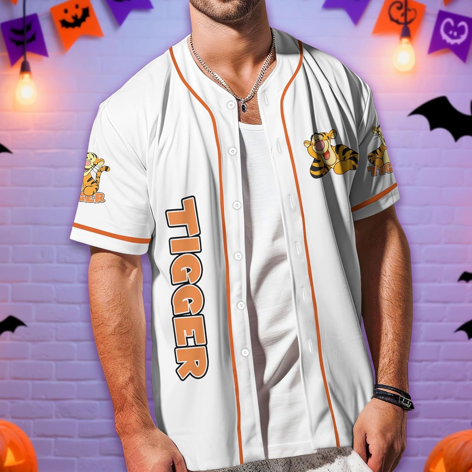 Cute Alien Baseball Jersey, Movie Character Jersey Button Down Shirt, Birthday Gifts for Cartoon Lovers