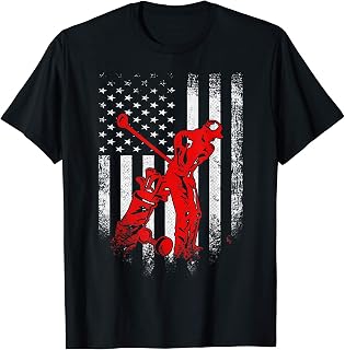 Vintage USA American Flag Golf Player Golfer Golfing Funny Women Kids Men T-Shirt
