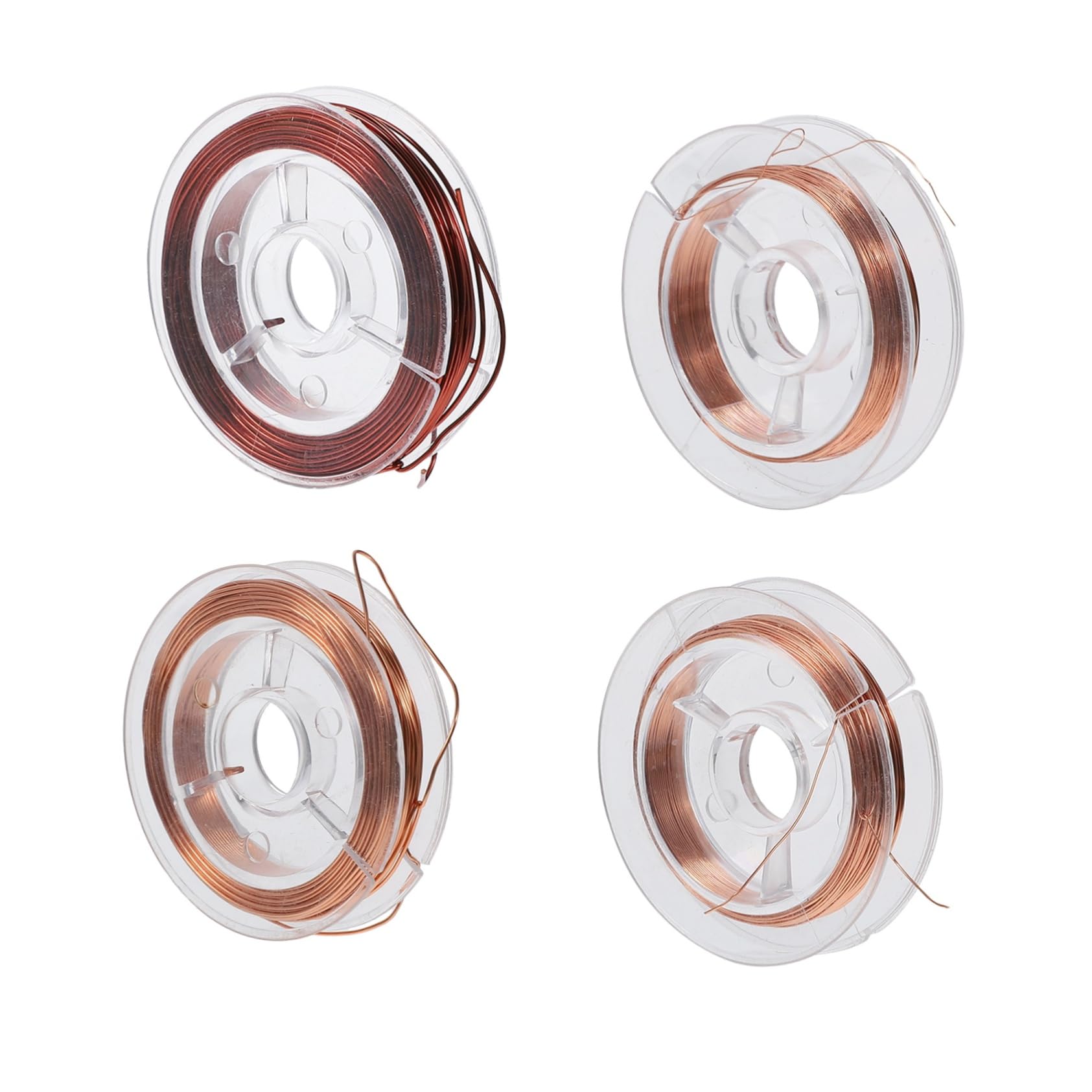 NAMOARLY 4 Rolls Enameled Wire Jewelry Magnets Wire Beading Thread Jewelry Beading Wire Magnet Winding Wire Veepower Wire Wrapping Jewelry Making Wire Magnet Wire Copper Wire for DIY