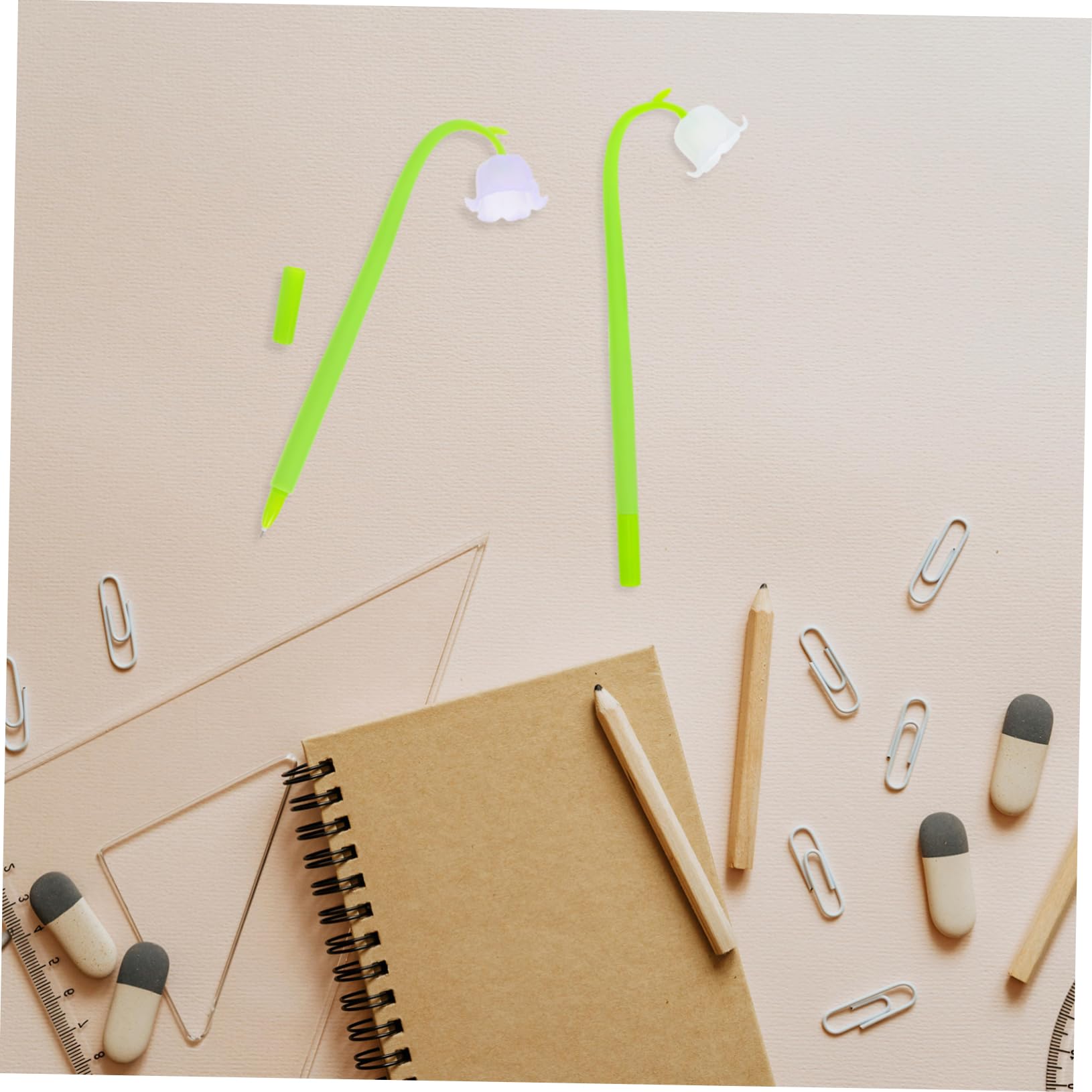Ciieeo 10 Piezas Bolígrafo De Gel Con Diseño De Flor Adorable Para Estudiantes Paquete Color Negro Para Obsequio De Premio o Uso Escolar