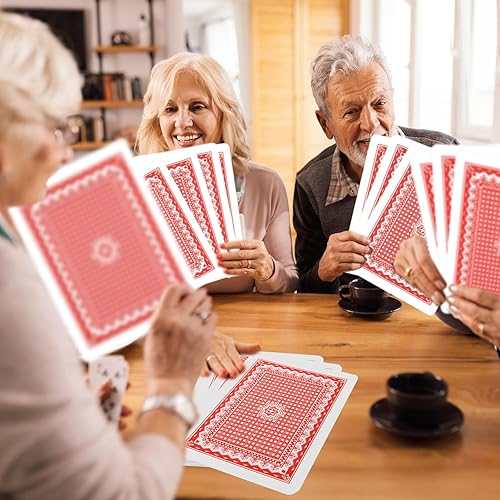 Miniatura 6 de GSE Games & Sports Expert Cartas de juego súper jumbo de 8 x 11 pulgadas, baraja gigante de cartas de juego, póker enorme de gran tamaño para