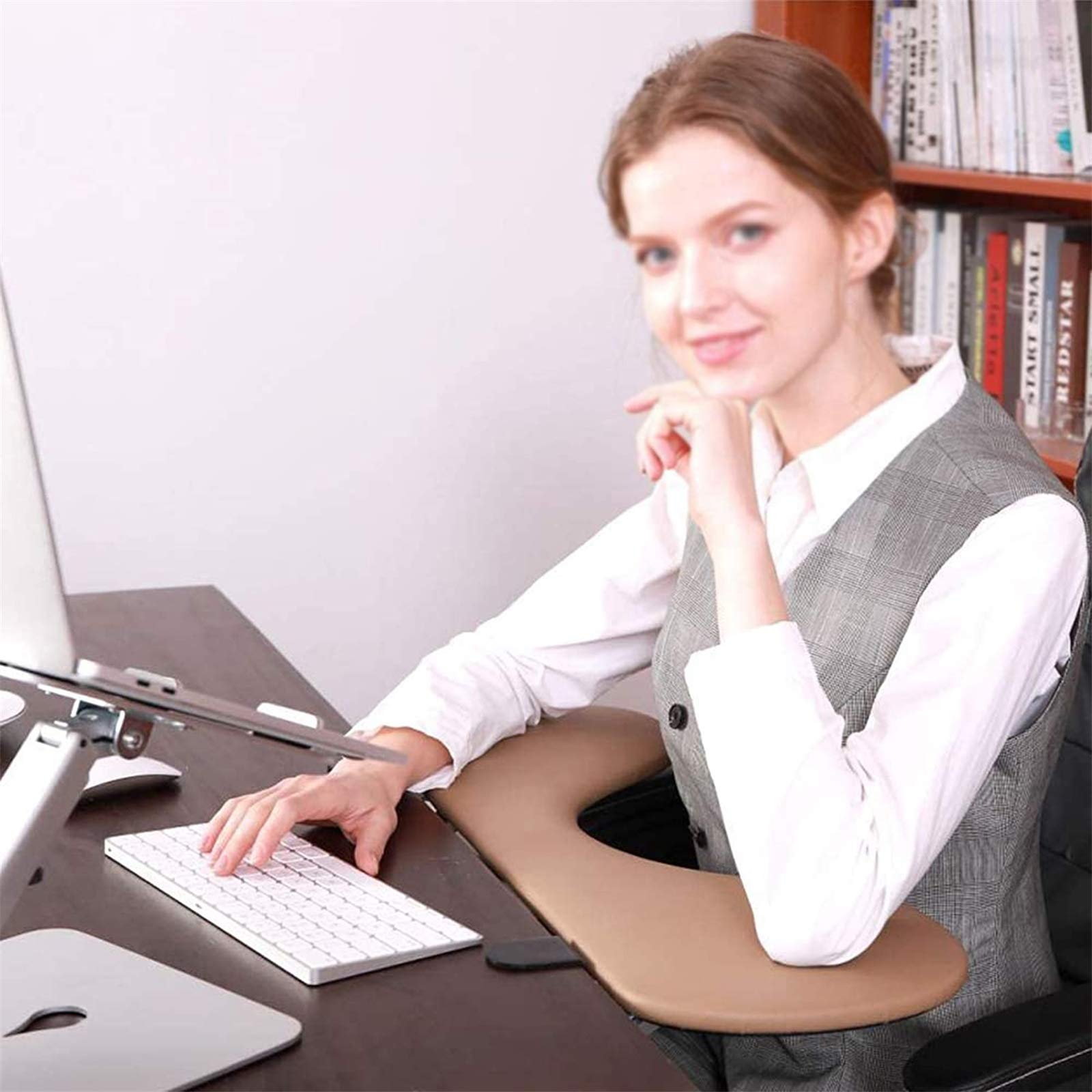 Reposamuñecas,Ordenador Apoyabrazos para, Ergonómico Ajustable del Escritorio De La Computadora Apoyabrazos, Ideal para Usar En El Hogar Y La Oficina, Reposamuñecas De Muñeca Ajustable