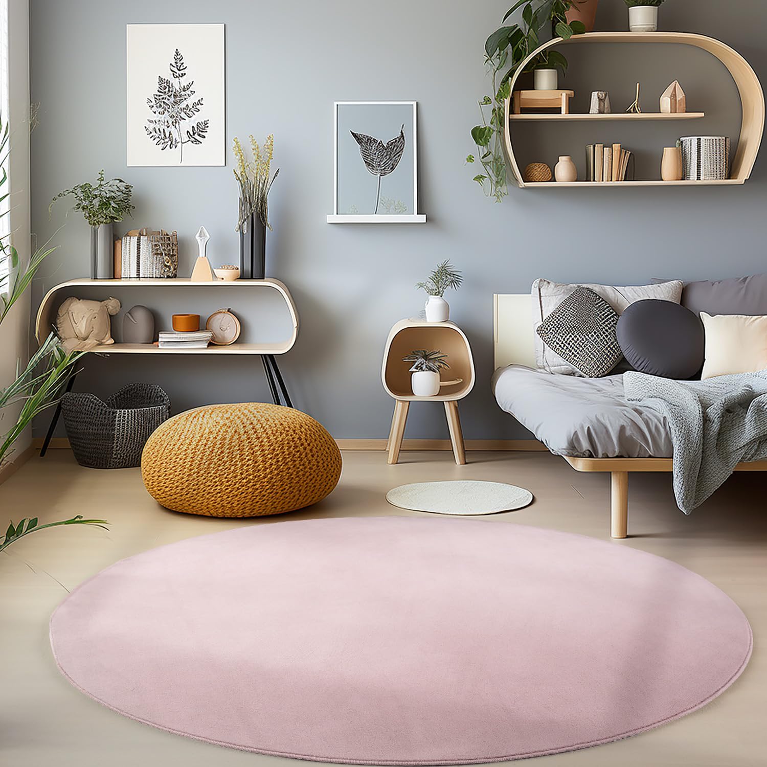 Carpetsale24 Waschbarer Teppich Kurzflor Modern Einfarbig Weich rutschfest Maschinenwaschbar Pflegeleicht für Wohnzimmer Schlafzimmer Flur Esszimmer