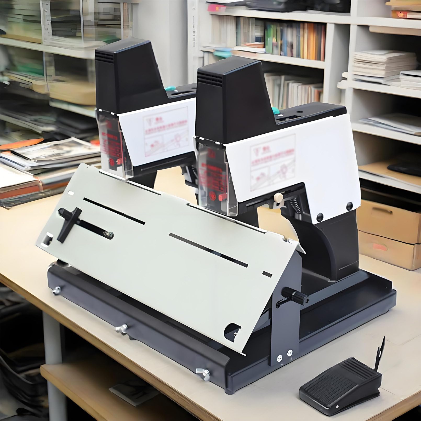 Cucitrice Manuale Elettrica Rapida, Spillatrice Ufficio, Cucitrice Per Libri, Cucitrice Per Libri Con Pedale, Pinzatrice Cucitrice Elettrica Per Impieghi Pesanti, Cucitrice Per Opuscoli,Double