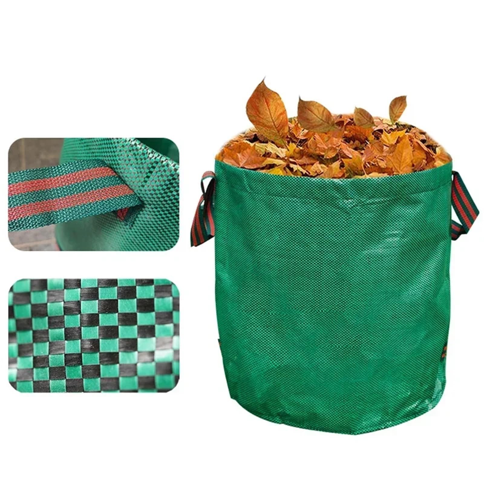 Sacs De Déchets Jardin 3 pièces 500L accessoires d'outils de jardin sac collecteur feuilles sacs à déchets