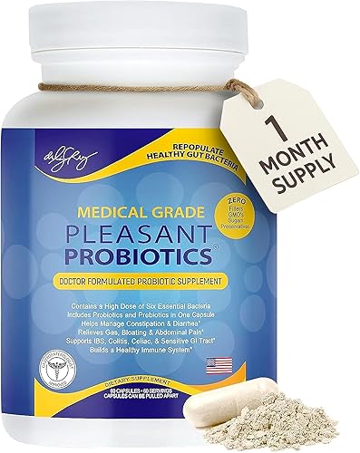 Dr. Liz Cruz Pleasant PROBIOTICS - Suplementos dietéticos para mujeres, hombres y niños con mezcla patentada de probióticos y prebióticos,