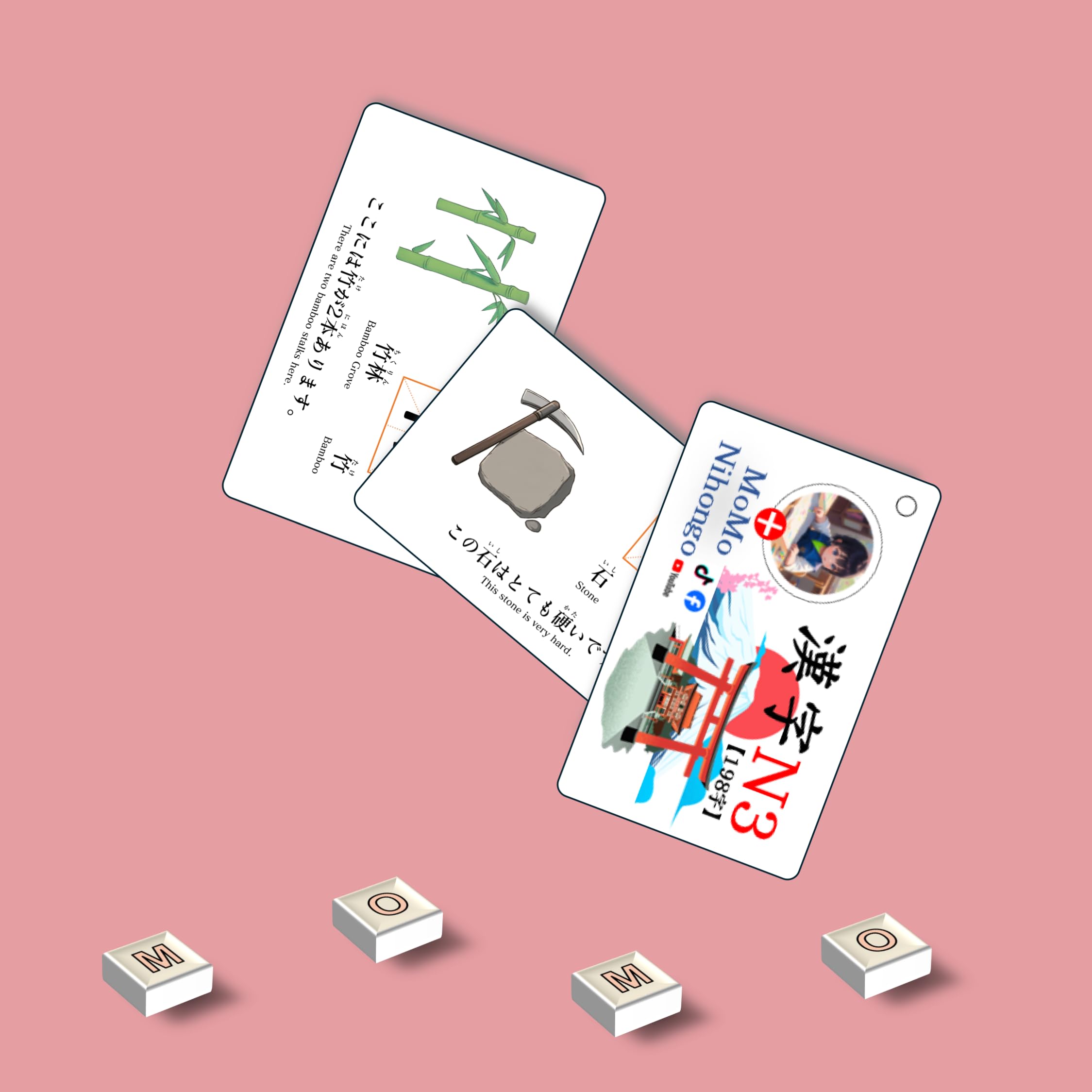 Amazon.com: MoMo Nihongo N3 - Learn Japanese Flash Cards - Kanji