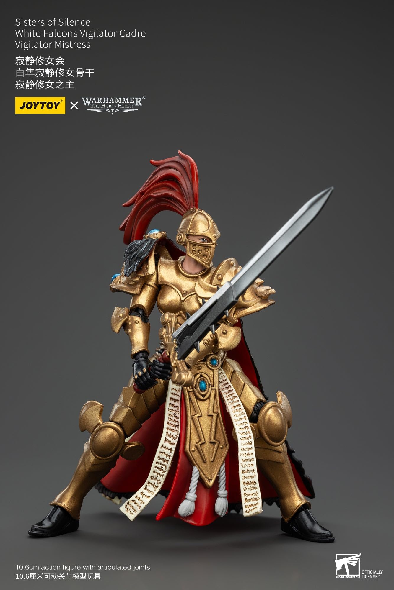 JoyToy Warhammer: Sisters of Silence White Falcons Vigilator Cadre Vigilator Mistress Skala 1:18 Figurka