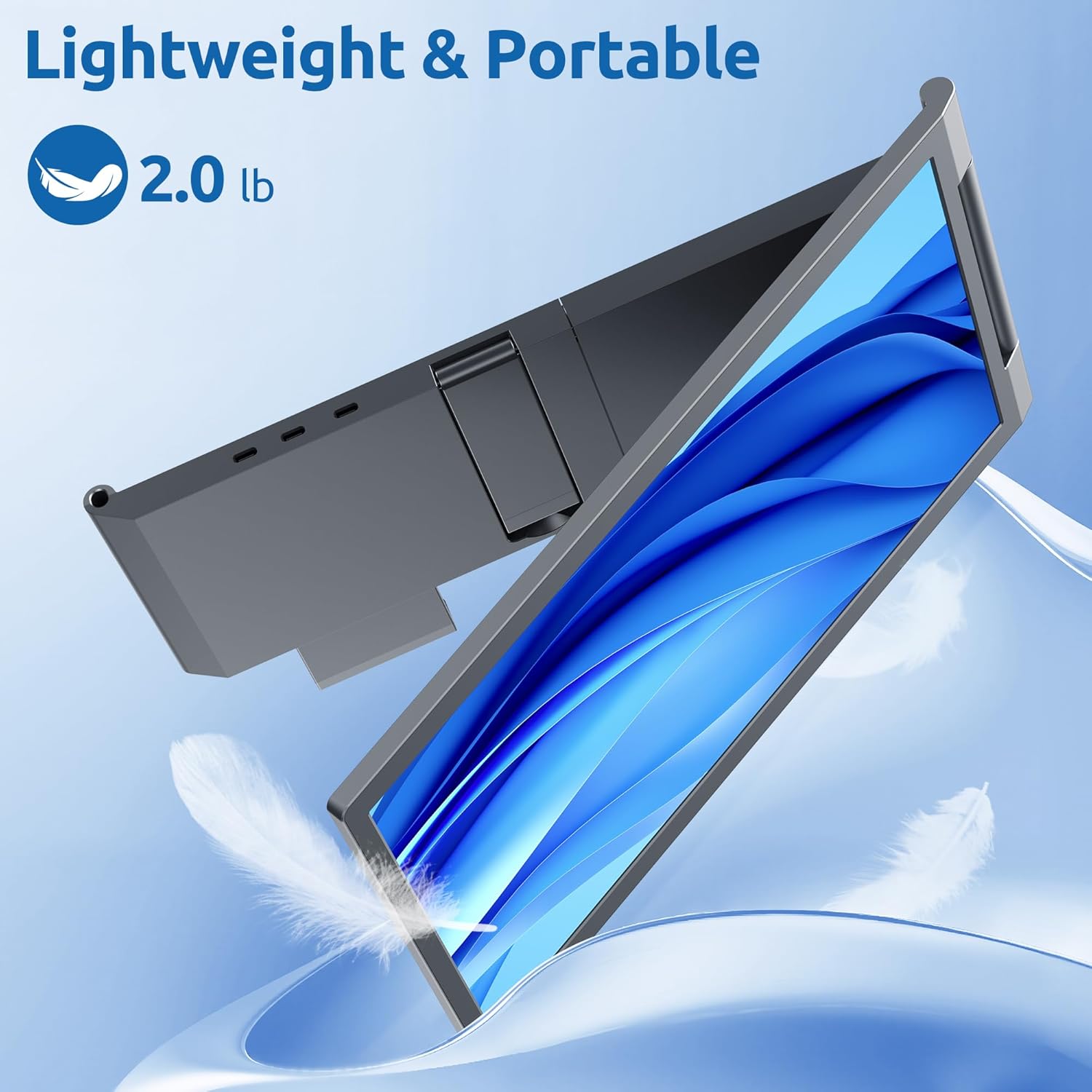 Laptop Screen Extender, 14" 1080P IPS Portable Monitor Travel Monitor for 14"-16.1" Laptops with USB-C/HDMI Port, Plug and Play Attachment Screen for Windows/Mac/Android/Switch/PS5/Xbox - Image 5