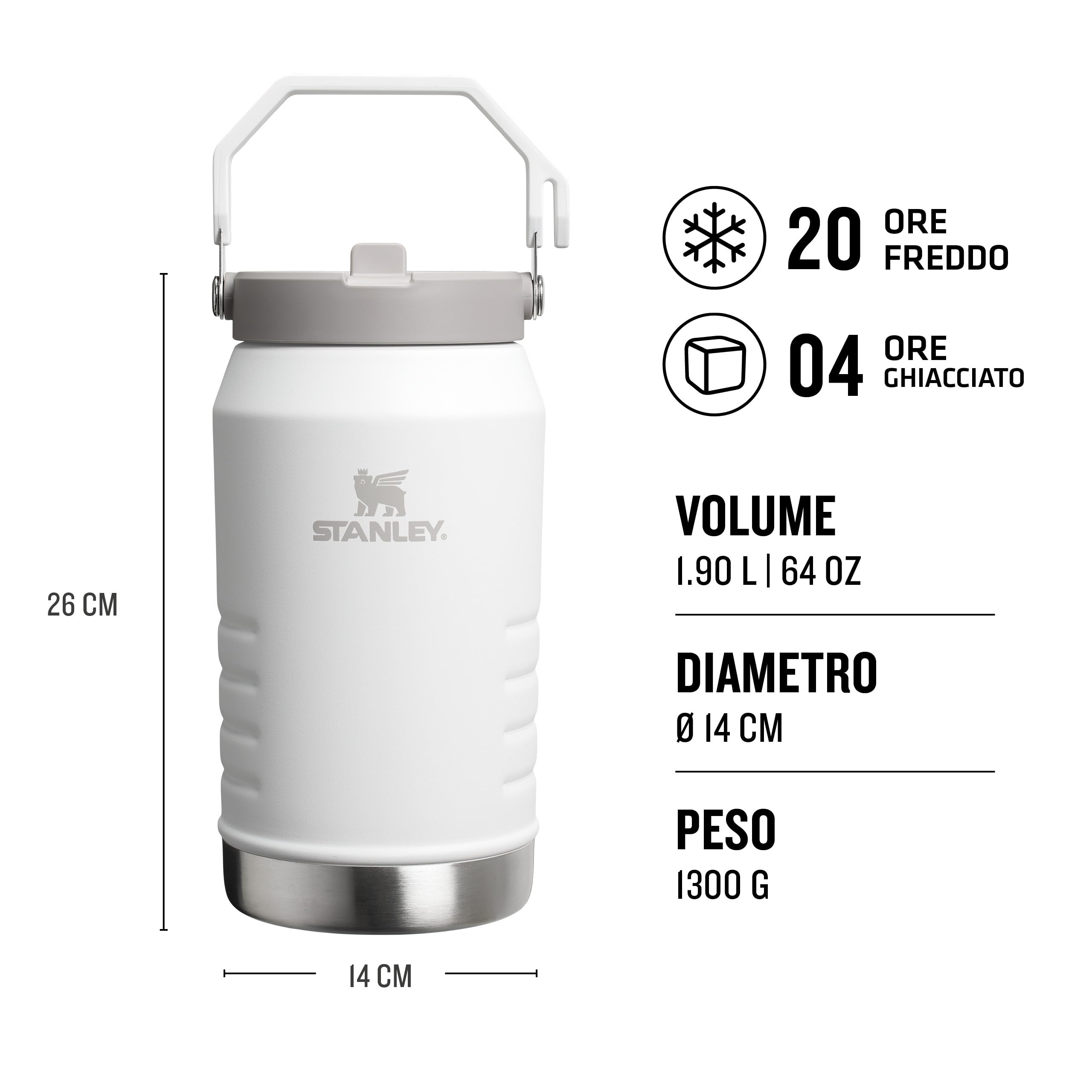 Stanley 1913 Iceflow Flip Straw 2.0 Jug 1.9L - Frost