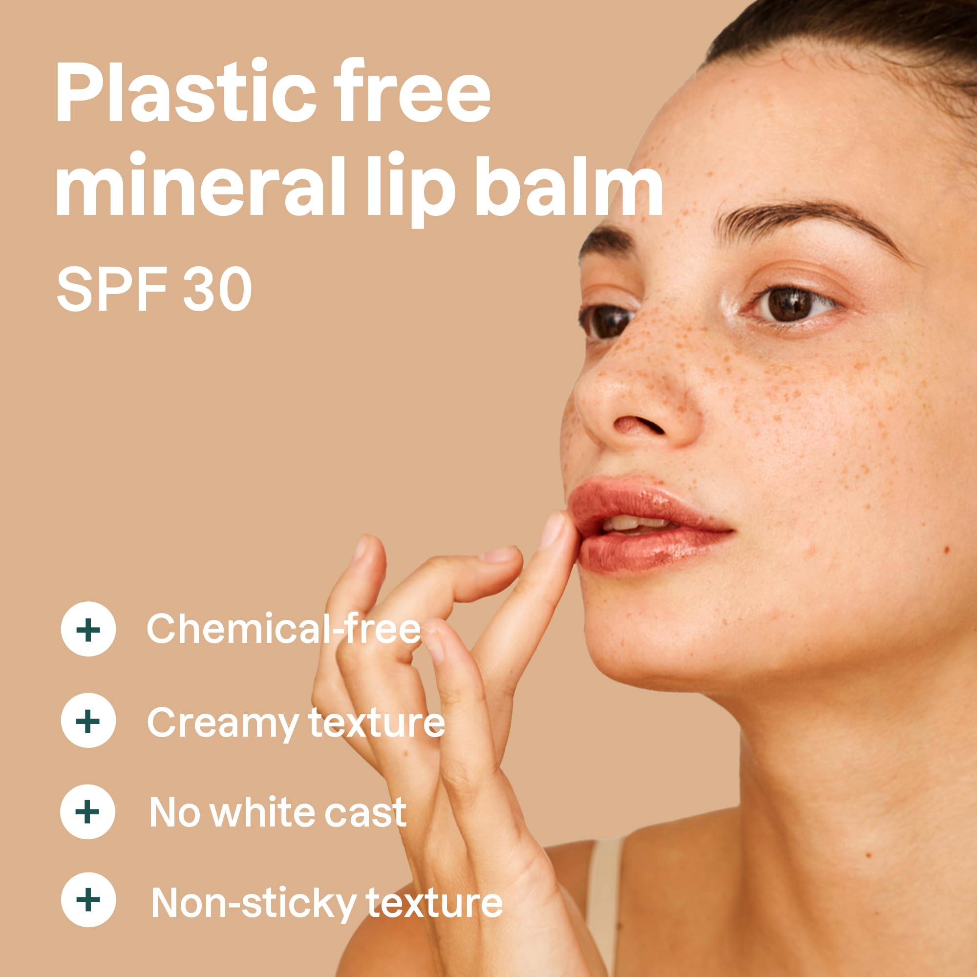 ATTITUDE Oceanly Tinted Lip Balm with SPF 30, EWG Verified, Plastic-Free, Broad Spectrum UVA/UVB Protection with Zinc Oxide - Image 2