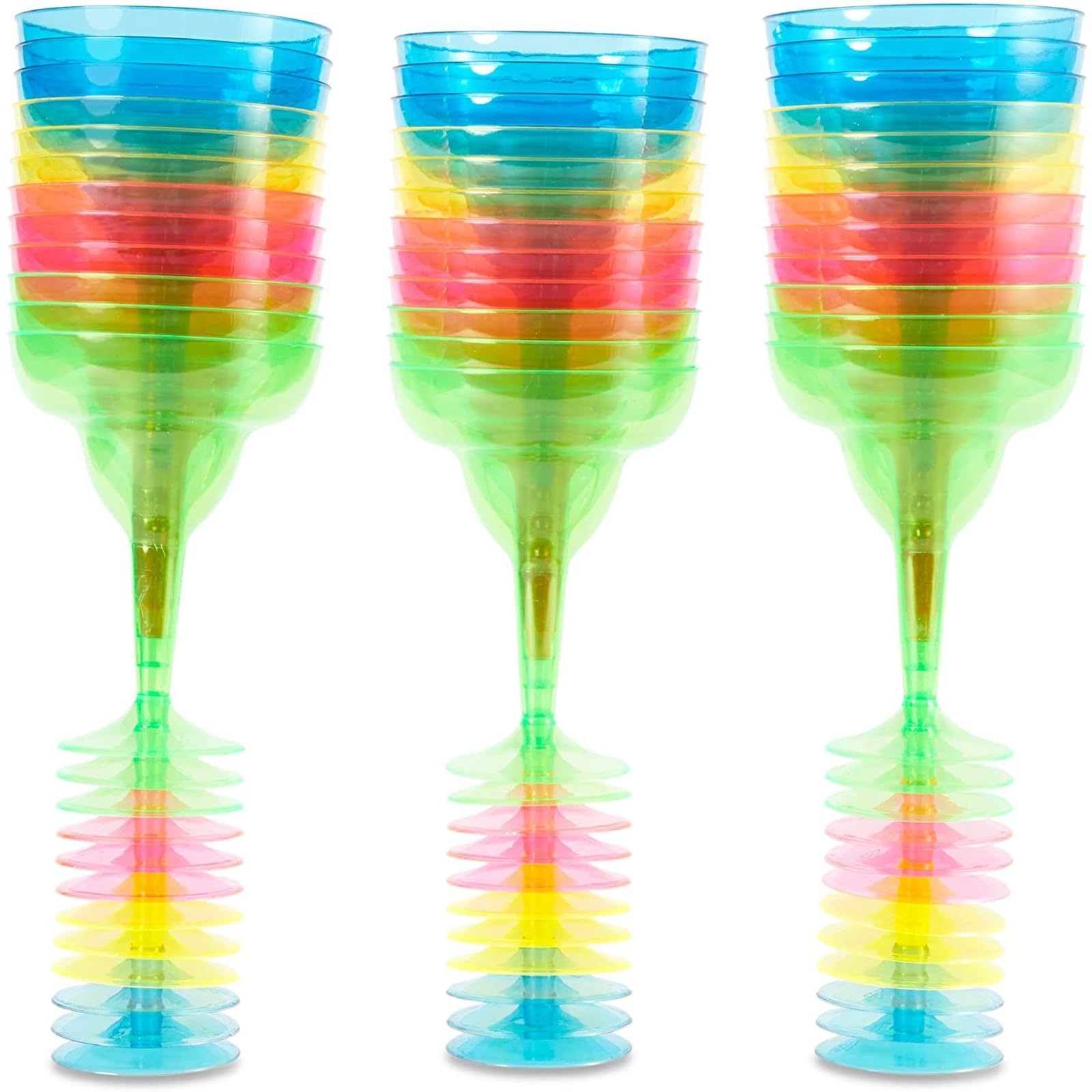 Tioncy 48 Stück Margarita Gläser Aus Kunststoff - 340 Ml, Transparent, Einweg-Partybecher Für Cocktails