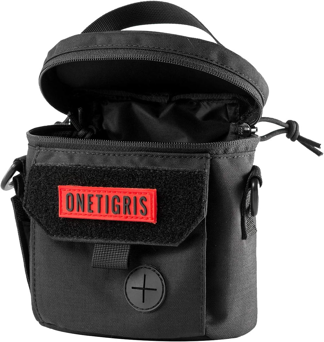 OneTigris Pet Treat Pouch 1.8L with Waste Bags Dispenser, Food Chute, Shoulder Strap & Molle Attachments for Hands-Free Dog Walking…