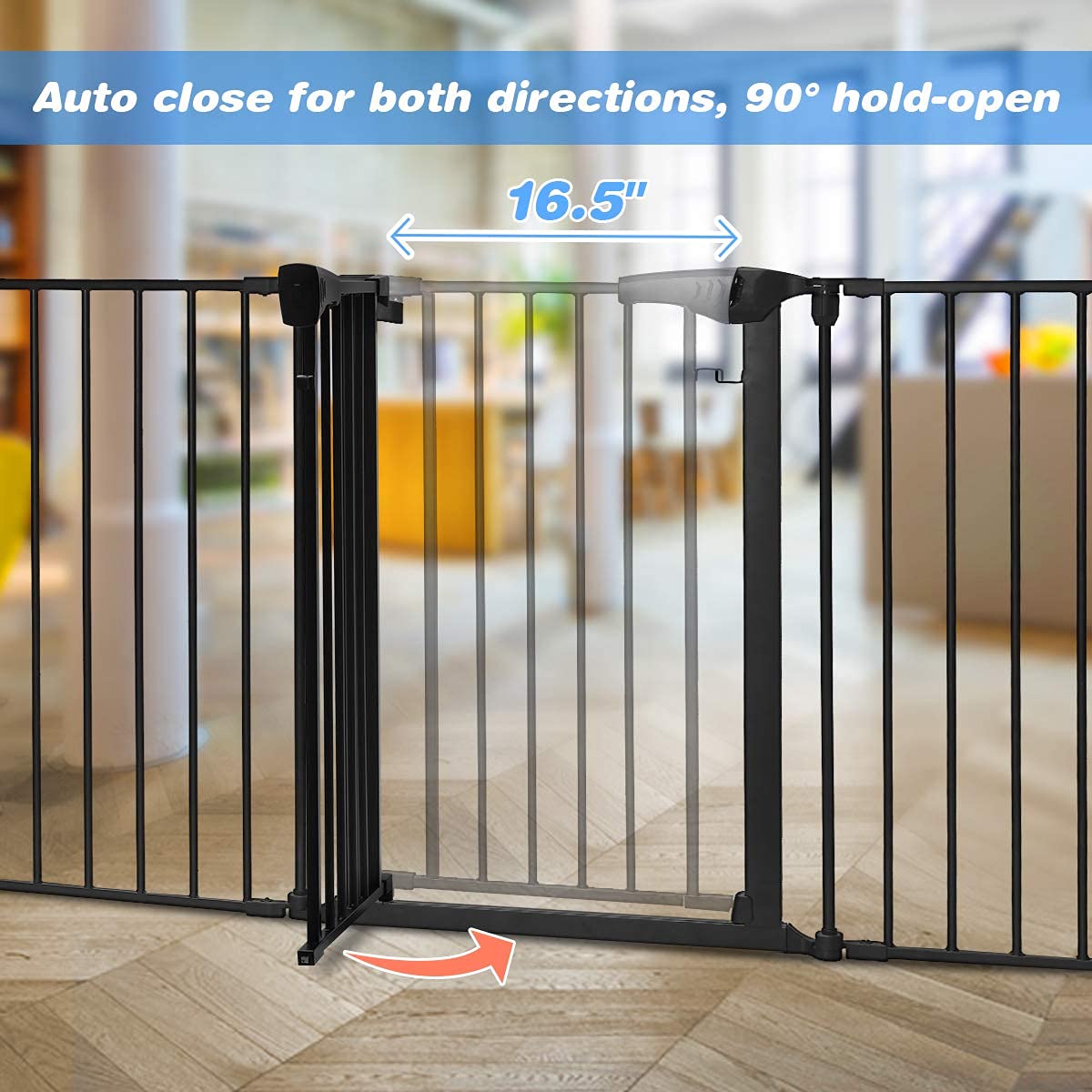 Buy 198 inch Dog Gate Extra Wide Tall Pet Gate for Stairs Doorway 3 in