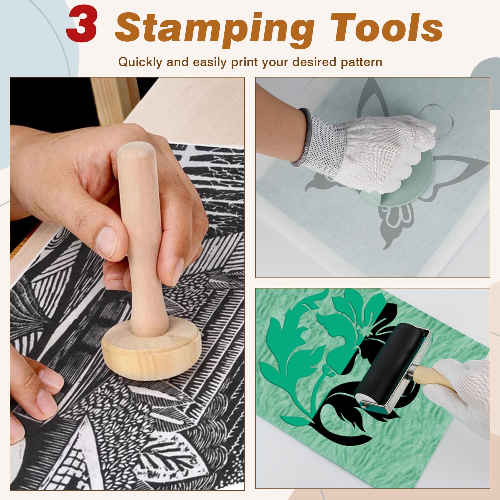 Set Di 59 Pezzi Strumenti Per Intaglio Linoleum, Kit Stampa Linoleum Professionale Con Strumenti Per Intaglio Del Legno, Con Guanti Resistenti Al Taglio, Per Timbri Fai Da Te, Incisione, Stampa