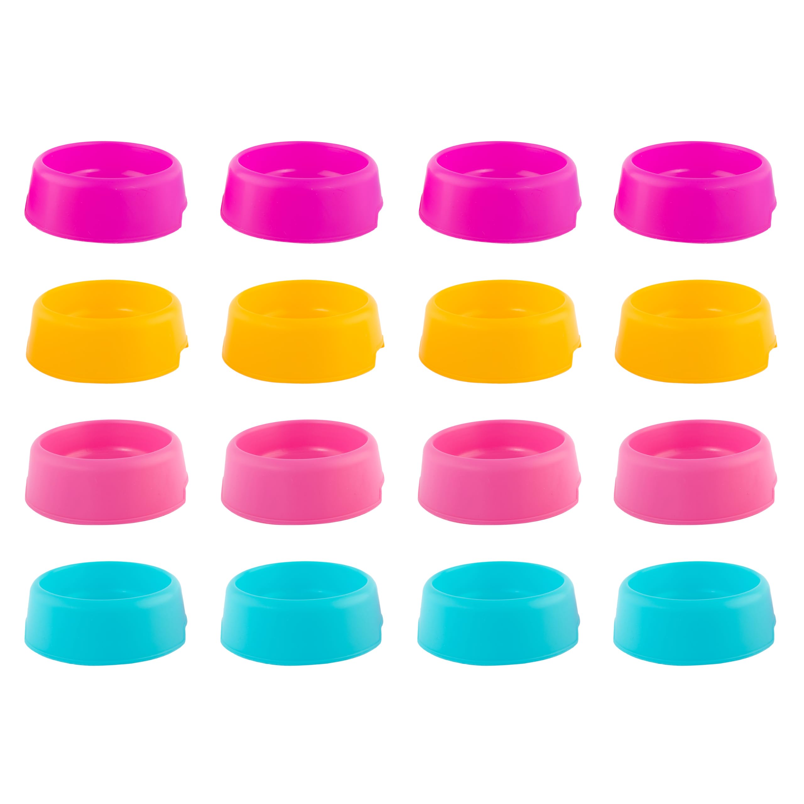 Cat Bowls for Food and Water Plastic 16 Pcs - Cat Food Bowls for Indoor Cats - Pet, Puppy & Cat Dishes/Plates for Wet Food - Dog Dishes for Small/Medium Dogs