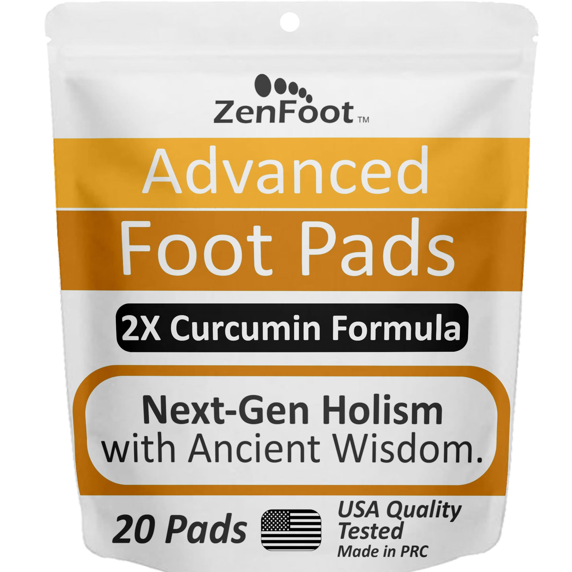 Advanced Foot Pads with Turmeric Curcuminoids, Zeolite &amp; Ginger, 20 Pack