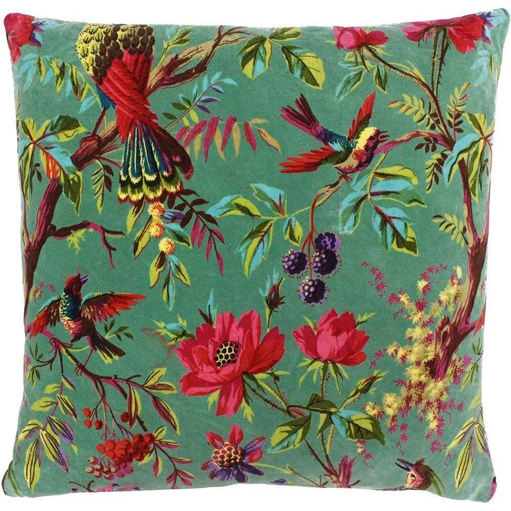Riva Paoletti Paradise Piazza Cuscino – Nero – Multicolore, Cotone, Yellow, 50 x 50 cm