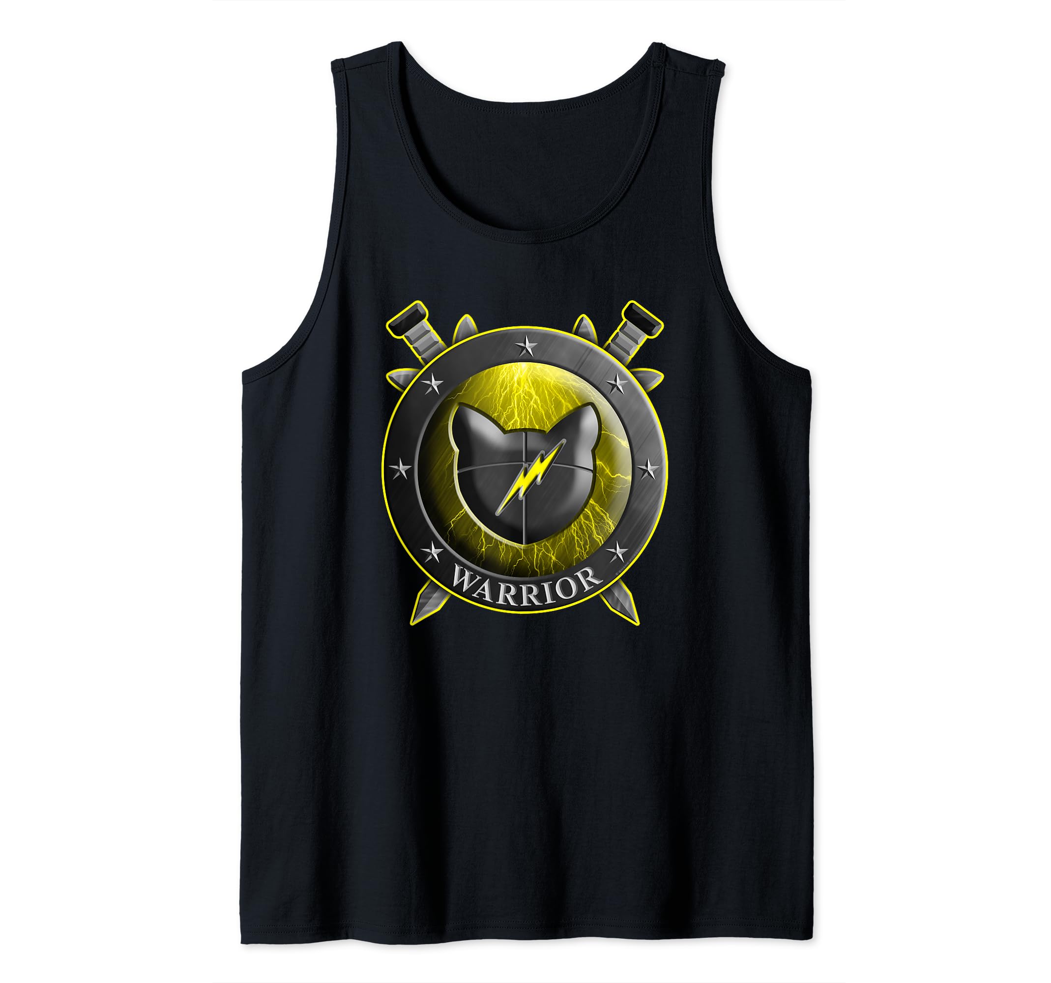 Cat Shield Swords Thunder Funny for Kids Tank Top