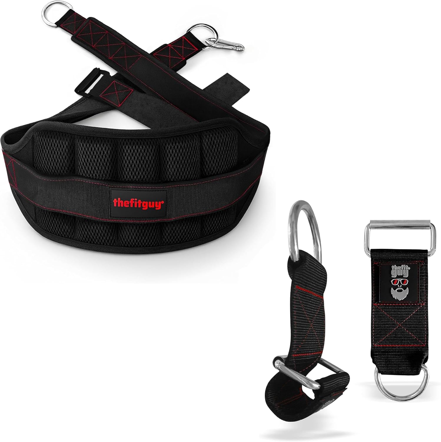 THEFITGUY Ultimate Belt for Belt Squats & Dumbbell & Barbell Loading Straps | Ultimate Combination for Maximized versatility & strength