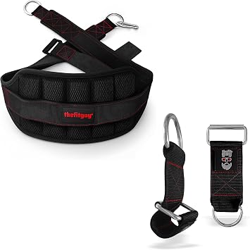 THEFITGUY Ultimate Belt for Belt Squats & Dumbbell & Barbell Loading Straps | Ultimate Combination for Maximized versatility & strength