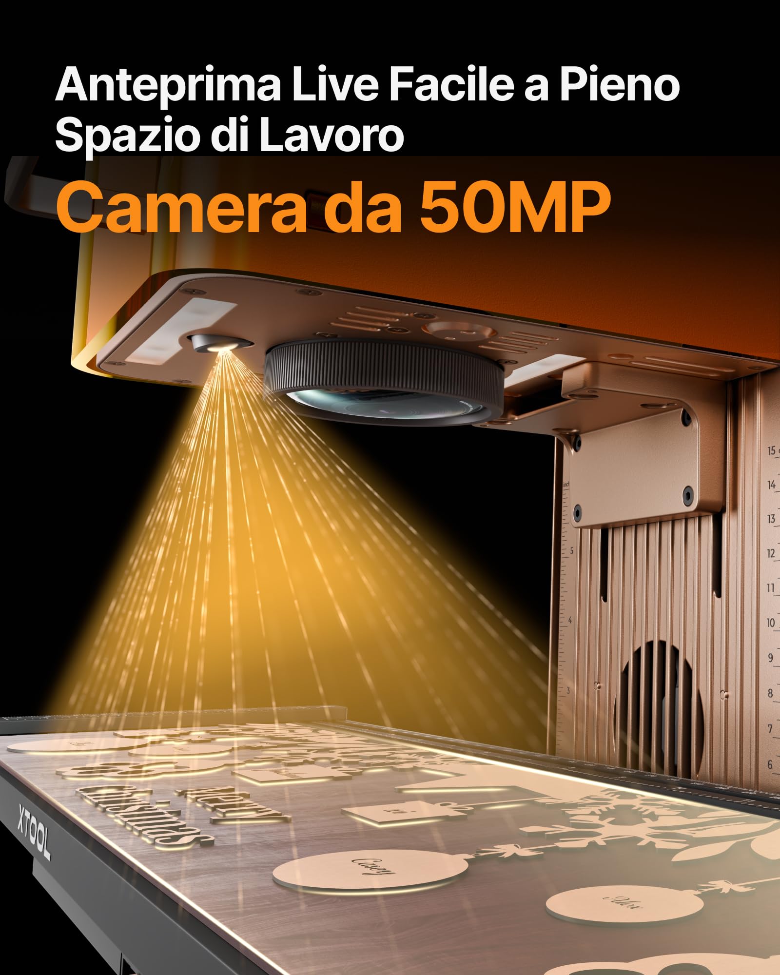 xTool F2 Incisore Laser Doppio (5W IR + 15W Diodo), Fotocamera 50MP, 6000mm/s, Embossing 3D, Marchiatura a Colore su Metallo, per professionisti ad uso commerciale