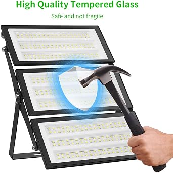 LED Flood Light Outdoor Cold White 100-400 Watt, Floodlights with Photocell High Output 10000-40000 Lumen, Ip66 Waterproof Lighting Fixture for Large Stadiums,Yard, 5700K