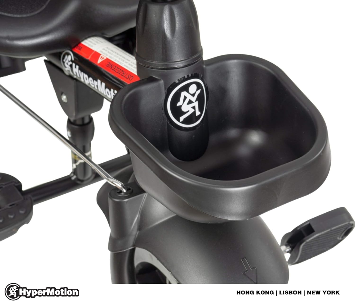 Detail of tricycle rear basket attachment