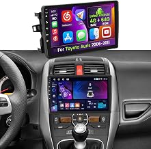 Inefala 4+64G Car Radio for Toyota Auris 2006-2011 Android 15 with Wireless Carplay and Android Auto, 9'' Radio Screen with Bluetooth 32EQ GPS FM/RDS SWC AHD Reverse Camera