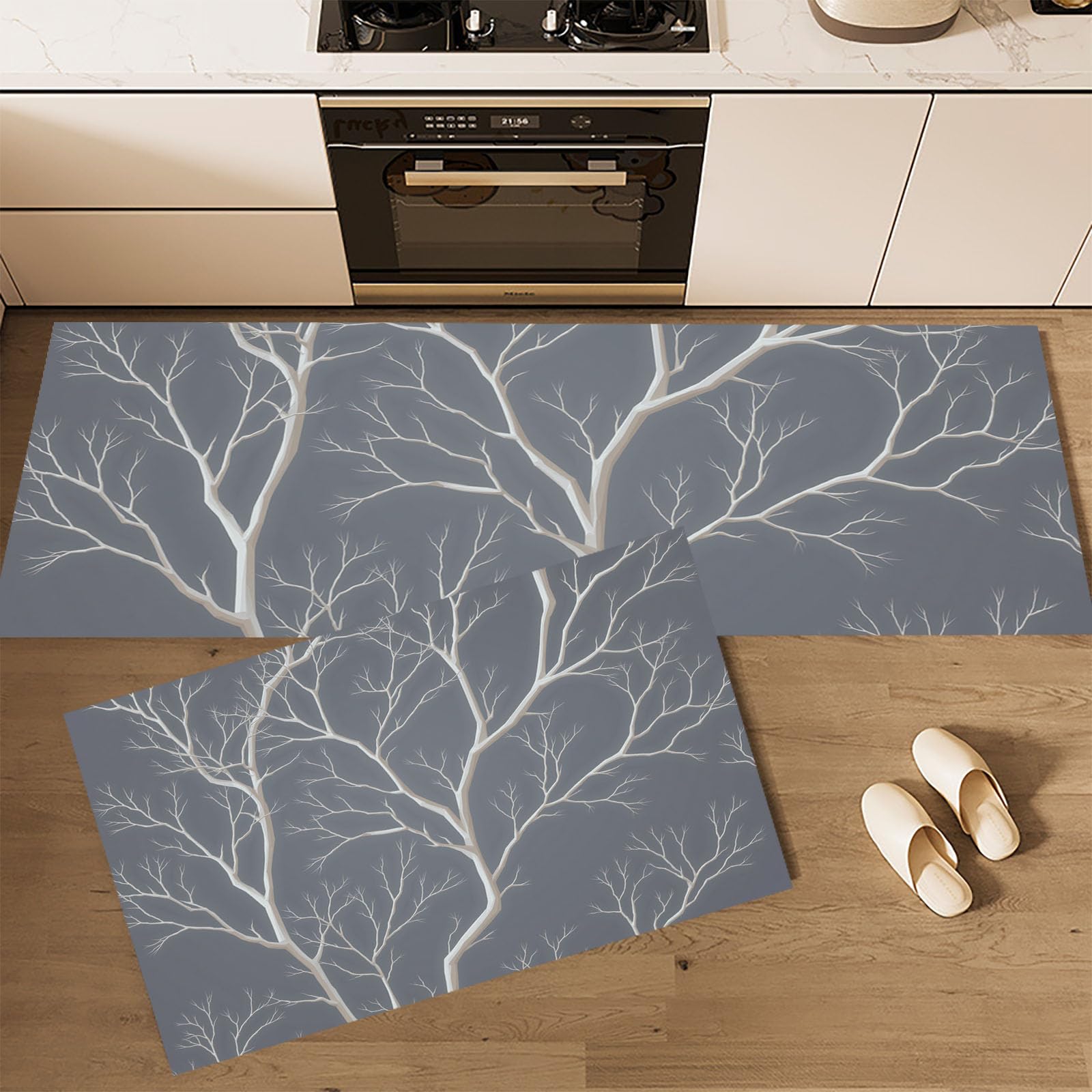 Alfombra de cocina lavable de 50x150 para pasillo y lavadero con base antideslizante