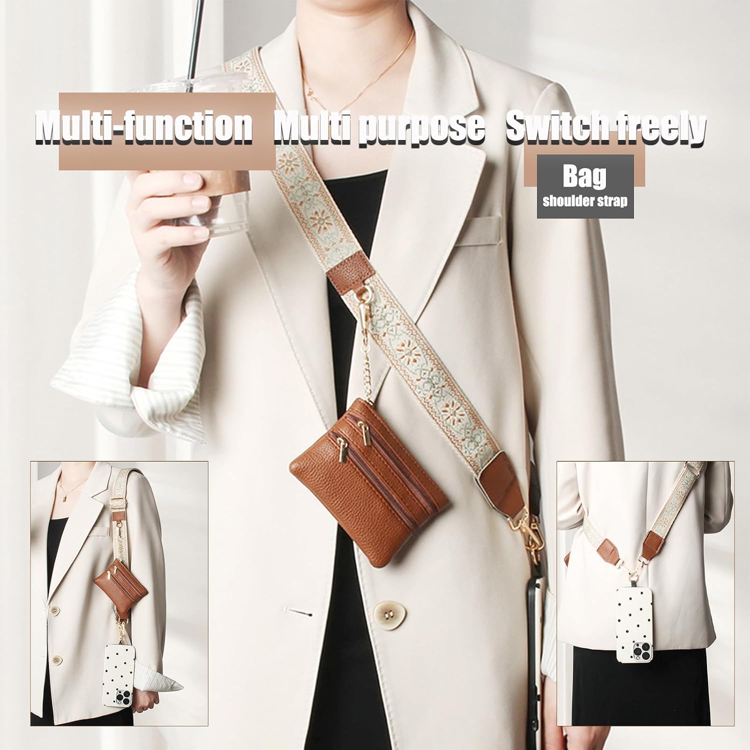 Clip and Go Strap for Phone with Wallet Crossbody image 3