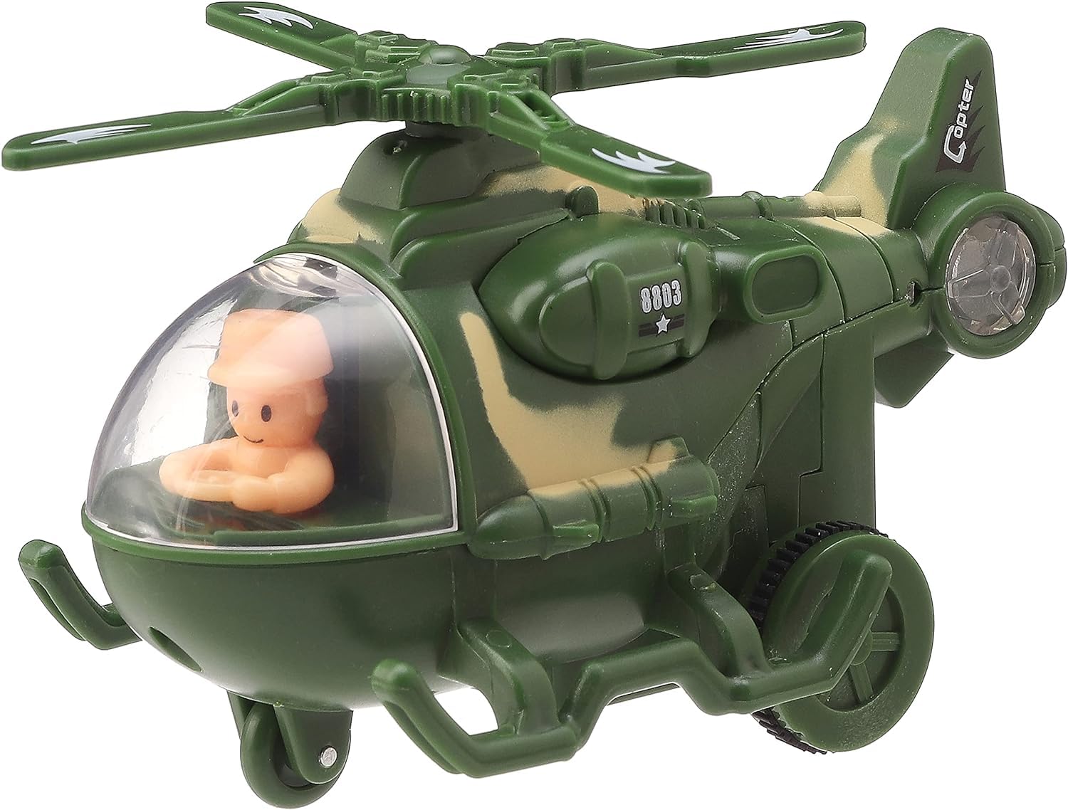 IndusBay® Inertia Friction Army Helicopter Unbreakable Toy with Moving Pilot Push and Go Aircraft Toys for Kids, Assorted Color, 1 Piece (B0CPF67Q2X) Amazon Price History, Amazon Price Tracker