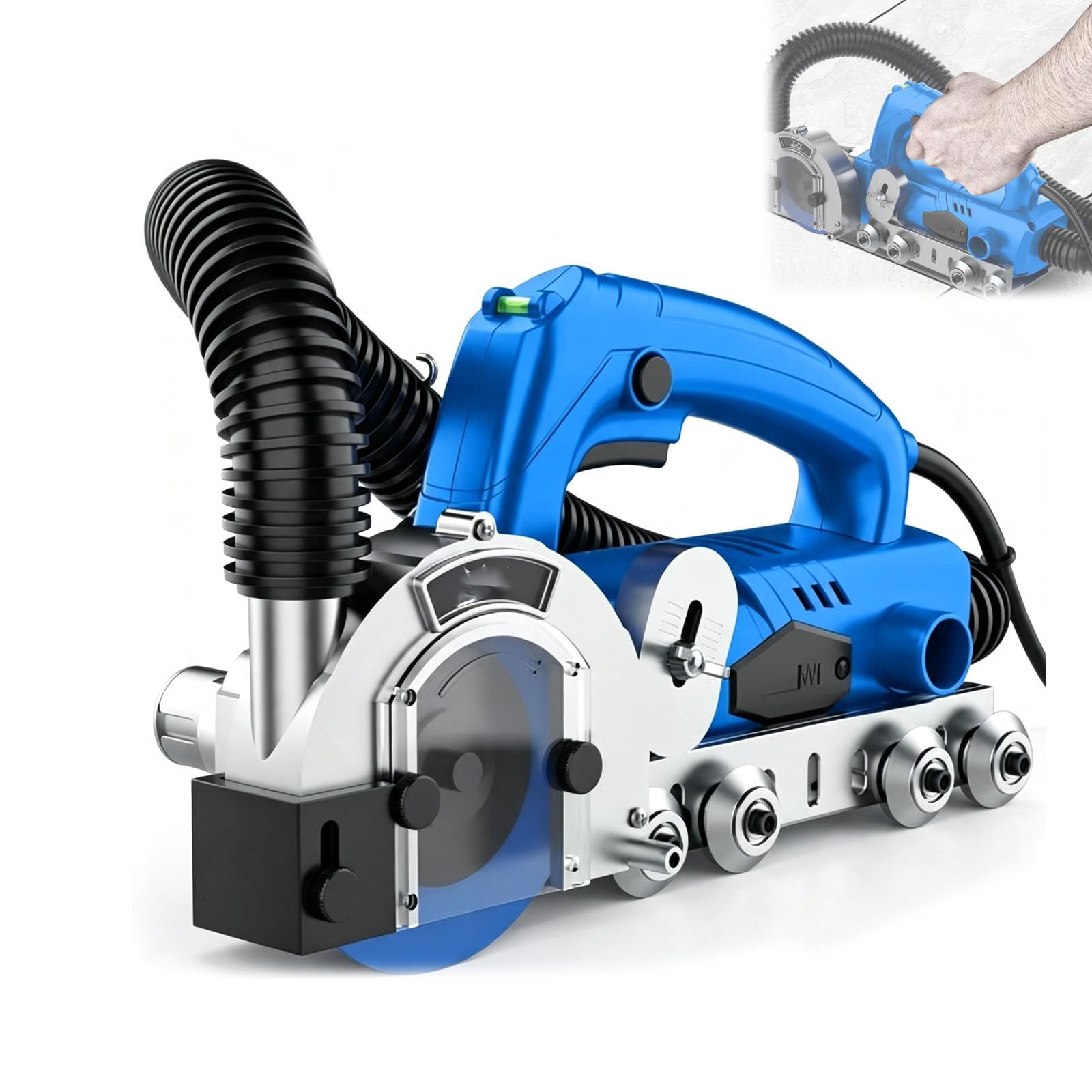 Máquina Eléctrica De 1200 W para Limpiar Grietas Y Juntas De Azulejos, con Salida De Agua En Forma De V, Estructura De Rebote Automático, Nivel De Burbuja Incorporado E Interruptor De Bloqueo