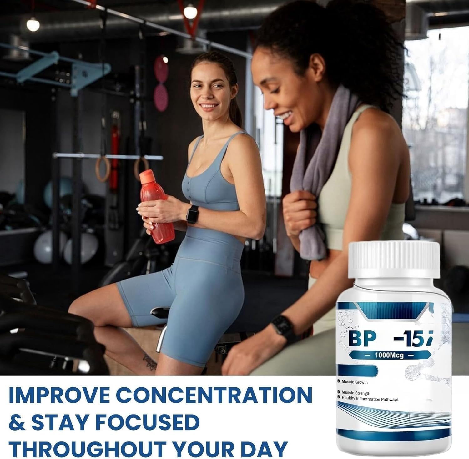 Combo T-B-500 y 1-5-7: para fuerza muscular, recuperación y reparación de tejidos, sin OGM, sin gluten ni lácteos