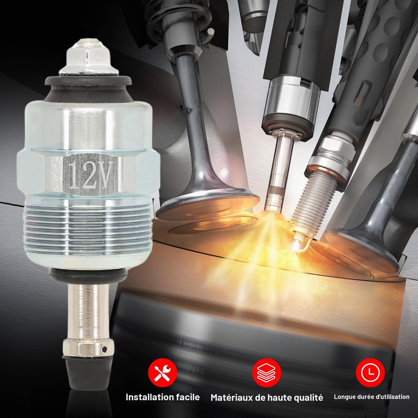 Pompe d'injection B-s-h ensemble électrovanne d'arrêt pièces de rechange 1680.41 7701024772 7701045323 12V L'électrovanne d'arrêt de pompe d'injection