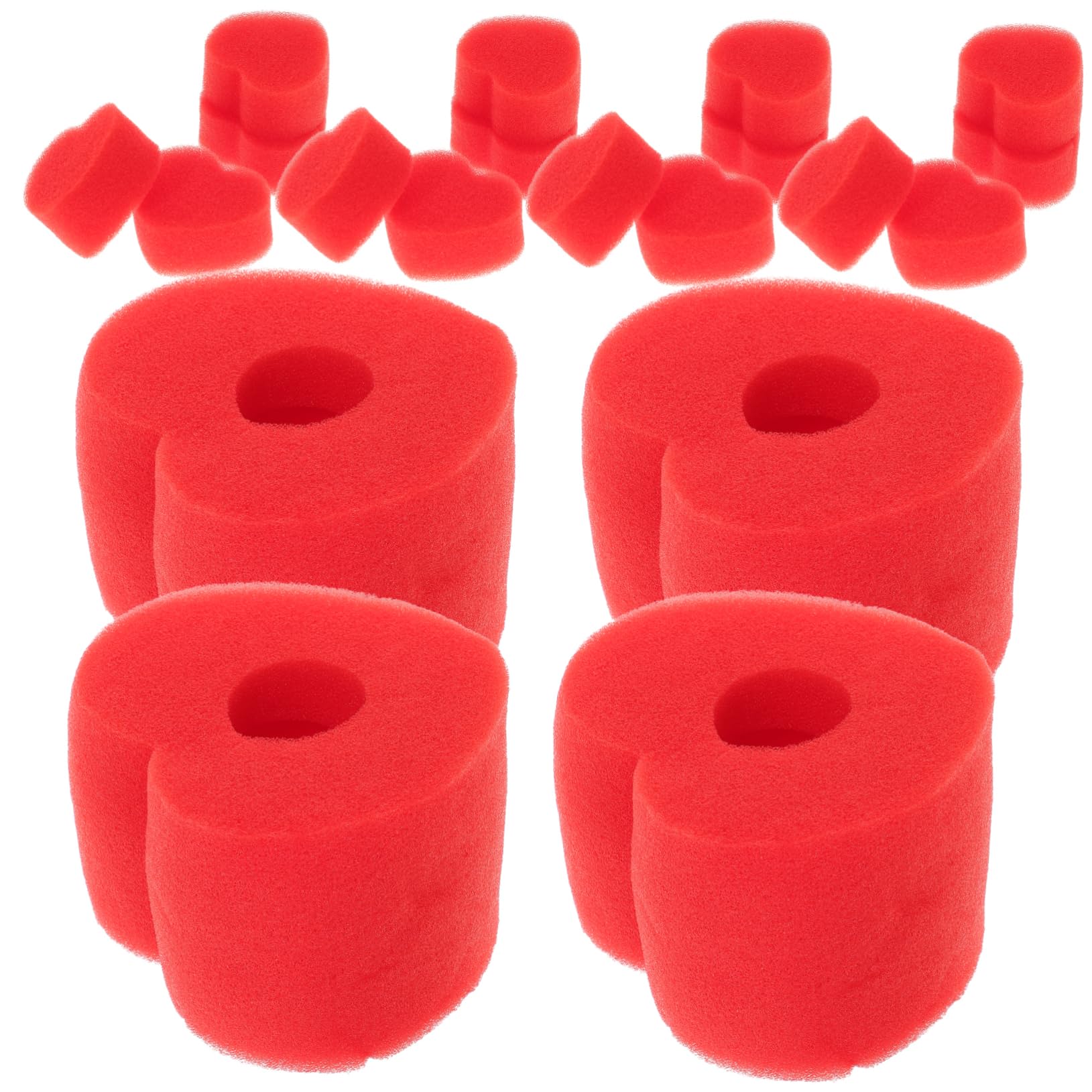 Totority 4Sets Heart Shaped Sponge Performance Props for and Safe Conjuring Accessories for Stage and Close Up Entertainment