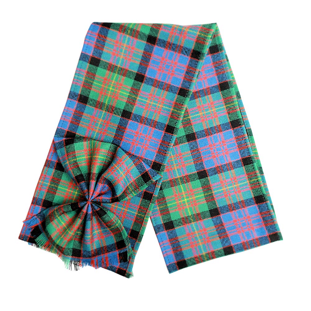 Ingles Buchan Women's Carnegie Ancient Wool Tartan Minisash Mini Sash With Rosette