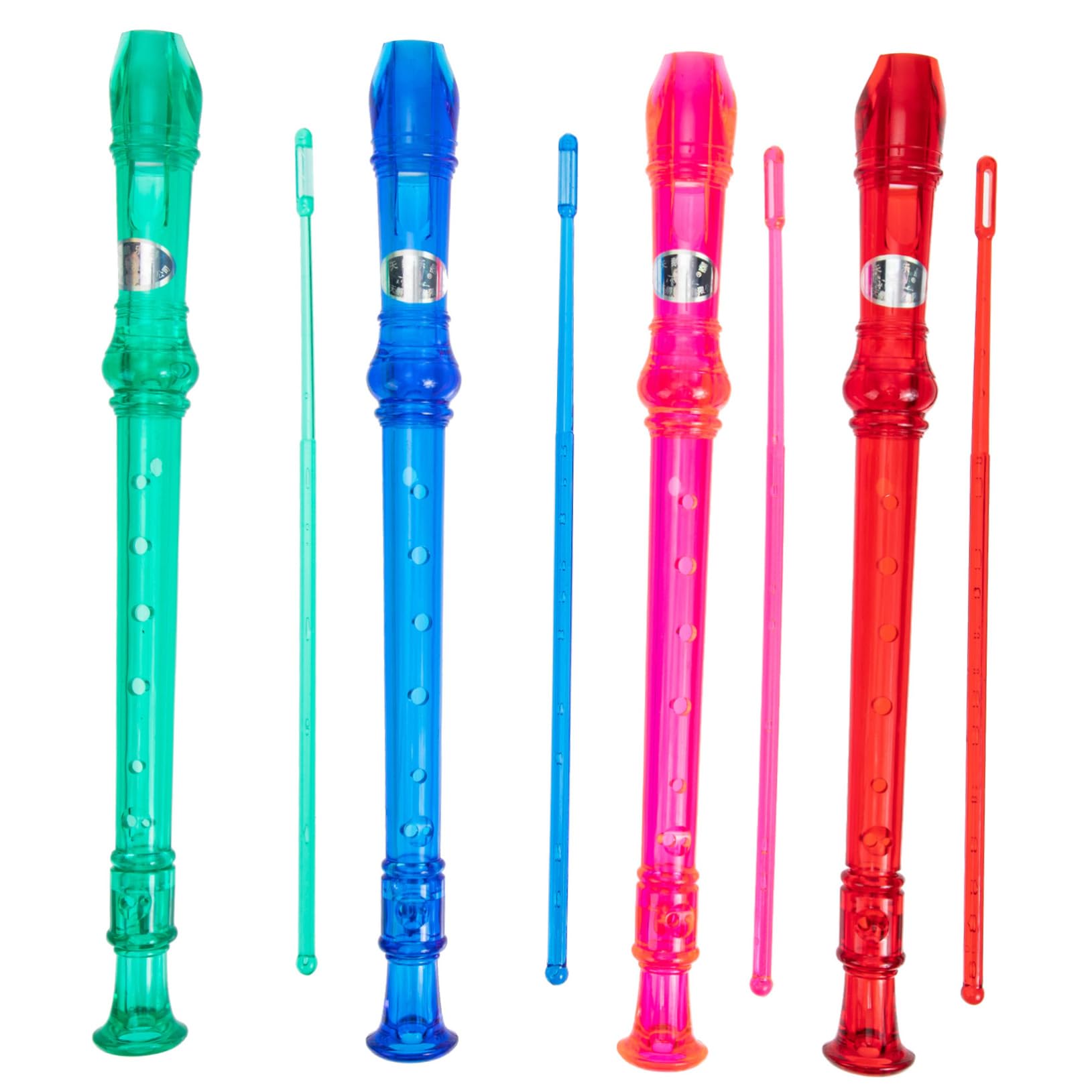 Vaguelly 4pcs Boys and Girls Clarinet Flute Set 8-hole Children's Musical Instruments Beginner Clarinet Practice for Boys and Girls
