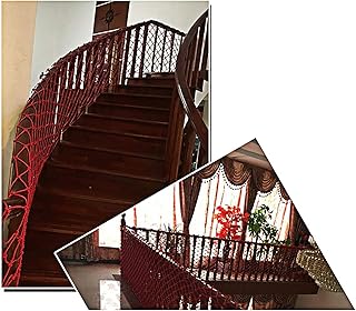 Protection Safety Net Rope Net Color Rope Net Safety Netting Balcony Staircase Net Child Protection Net Nylon Rope Net Multi-Size and Multi-Color (a 20m Color Safety Rope Net is Given)(Size:1x9m)