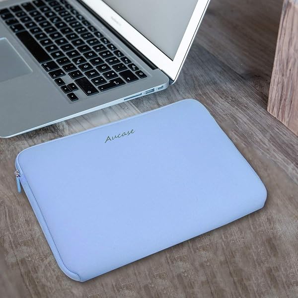 Aucase Laptop Case Sleeve 13.3 14 Inch, Thickest Lightest Water Resistant Neoprene Protective Laptop Bag for Men and Women, Compatible with MacBook 15.3''/ Air 15'' M3 M2, Chromebook - 4