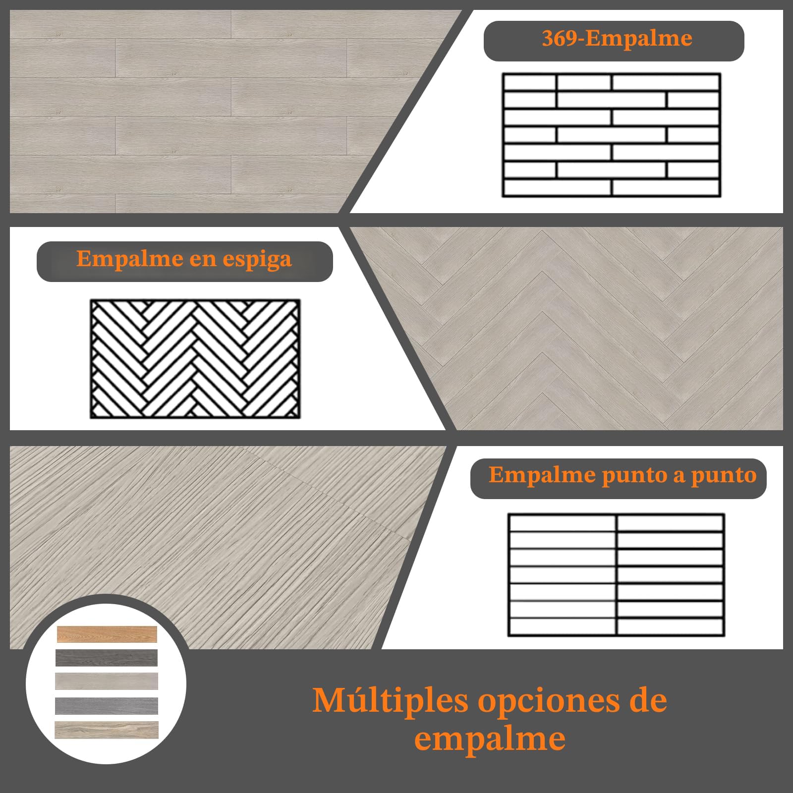 LZQ Revestimiento de suelo de vinilo autoadhesivo con efecto madera, 18 tablones de vinilo de 2,51 m², resistentes al desgaste y al agua, para salón, cocina, roble blanco