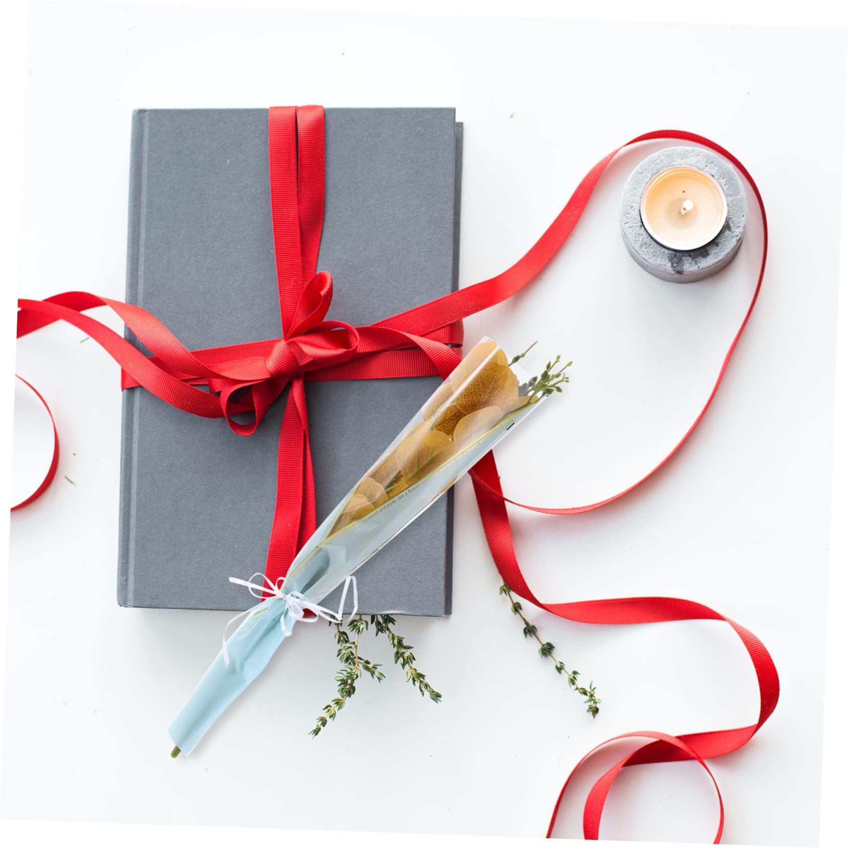 SHERCHPRY 2 Packs Single Rose Wrapping Sleeve of Transparent Flower Packaging for Elegant Display for Weddings Birthdays and Special Occasions Total Practical and Delicate Design