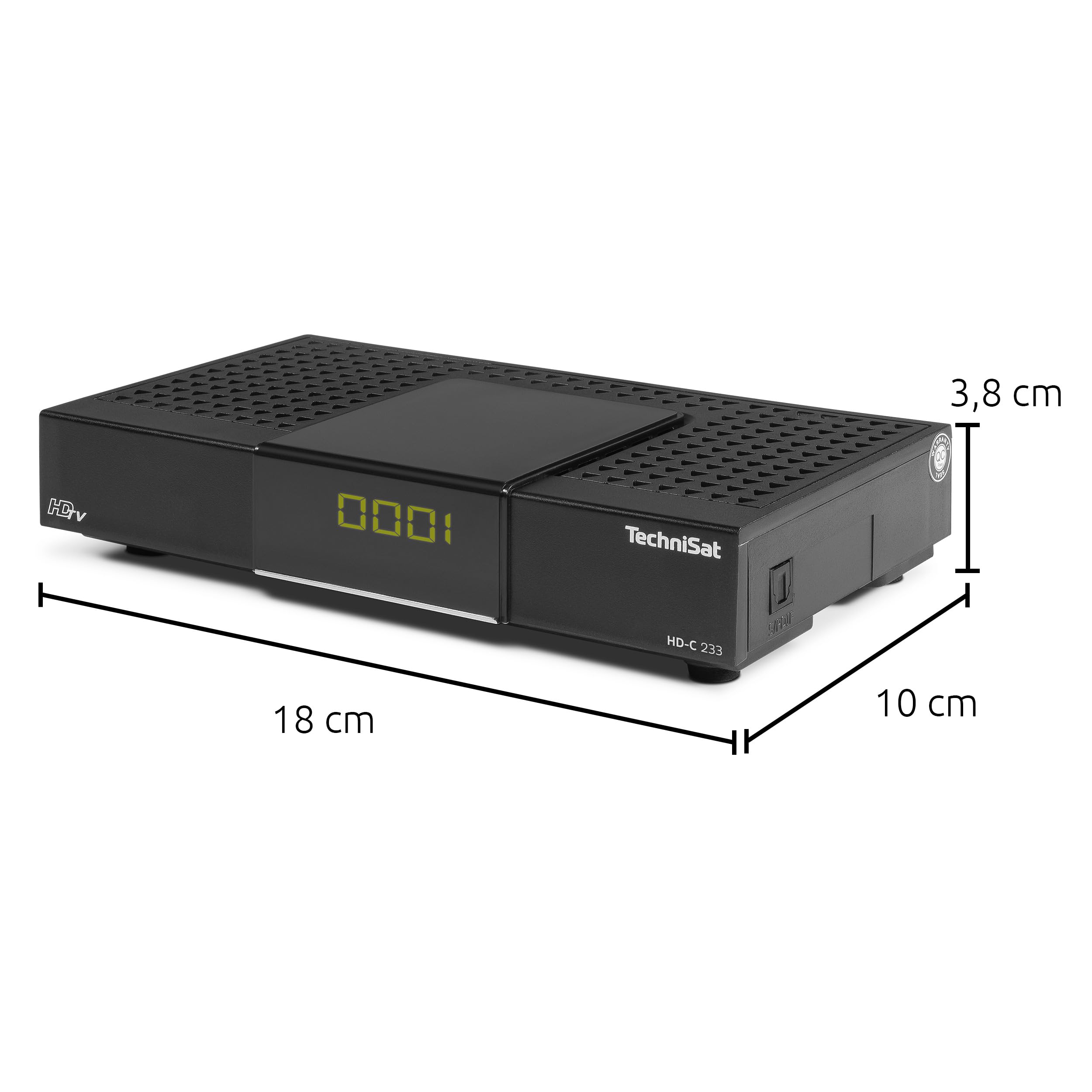 TechniSat HD-C 233 HD-Receiver DVB-C HDMI SCART USB 2.0 schwarz